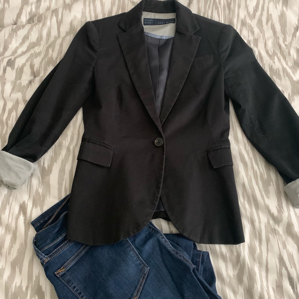 Black Zara Basic Blazer